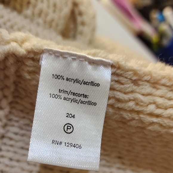 LADIES HEAVY KNIT FAUX FUR CARDIGAN - Picture 3 of 3